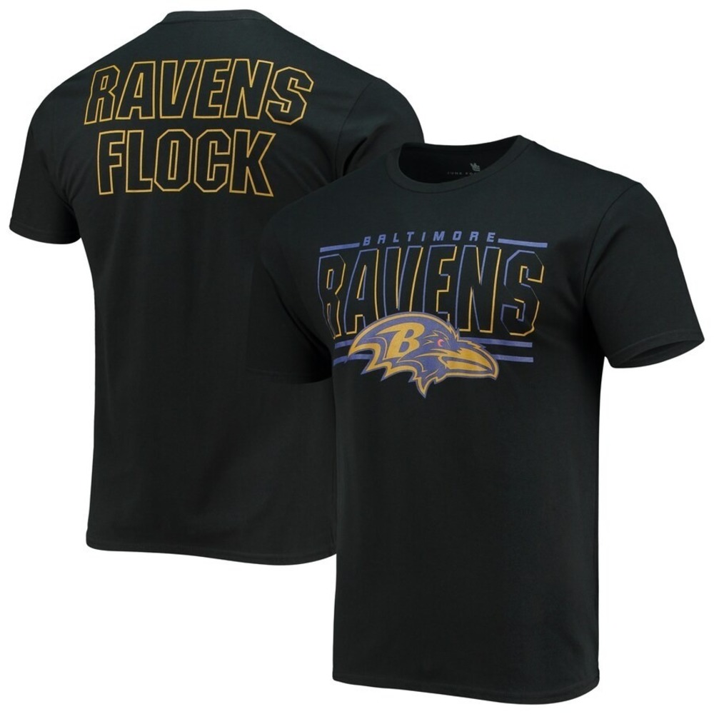 Baltimore Ravens Junk Food Black Slogan Unisex T-shirt Gift For Fan 2 Sided